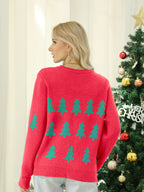 Sparkling Sequin Christmas Tree Knit Sweater
