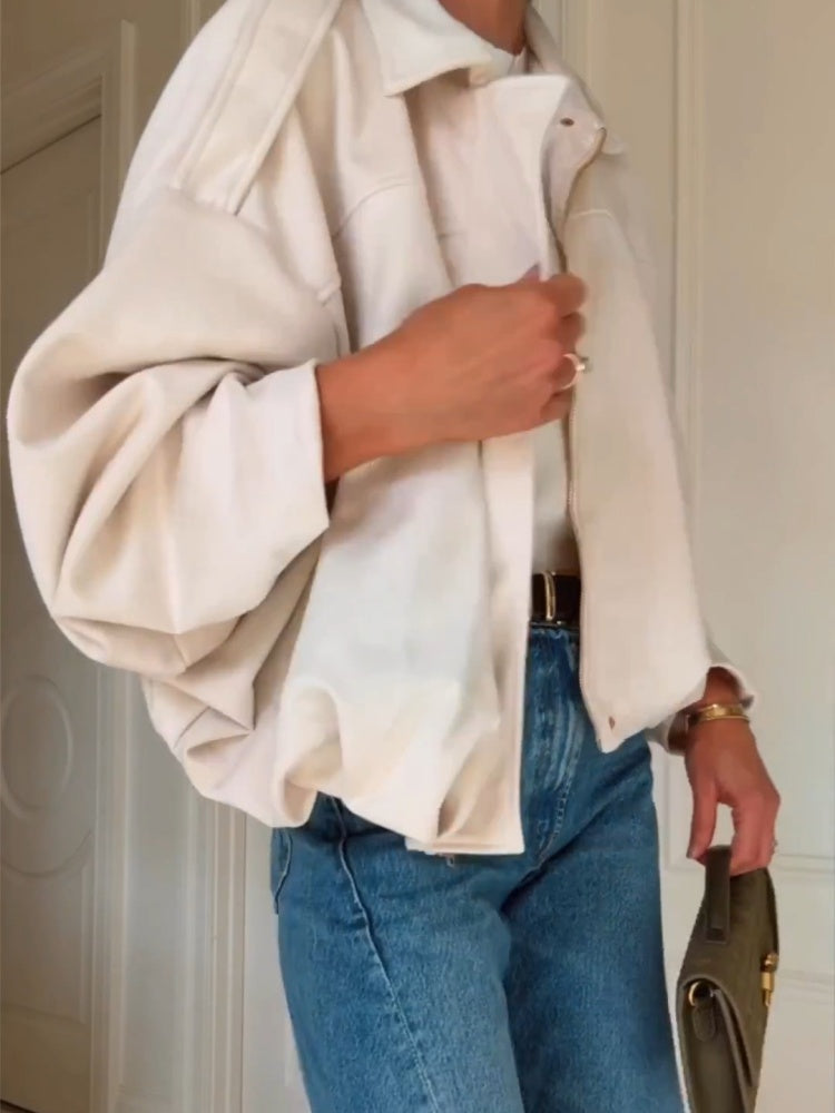 Oversized Batwing Wool Jacket