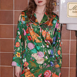 Green Forest Garden Pajama Set