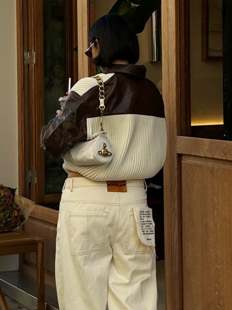 Color-Block Knit Jacket