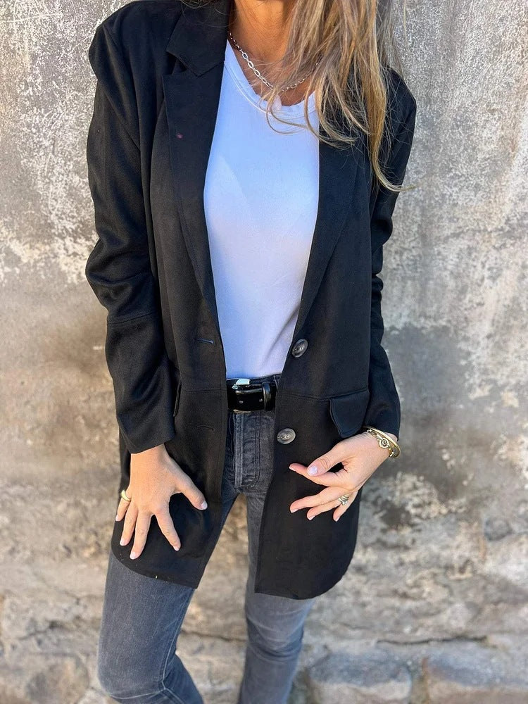 Maribelle | Long Suede-Look Coat