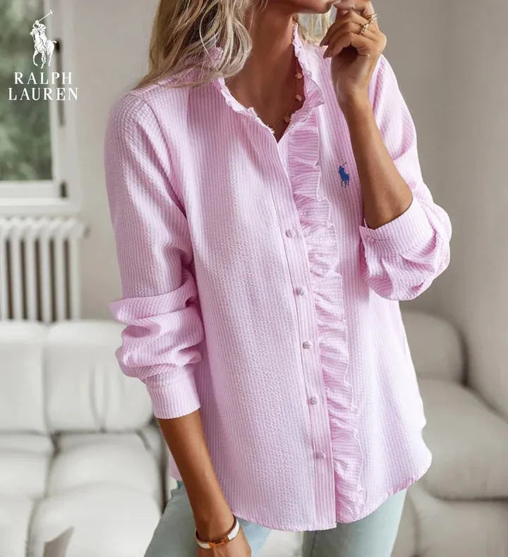R&L Women’s Ruffled Detail Shirt