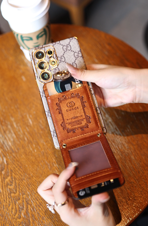 Advanced Leather Samsung Phone Case with Wallet and Strap