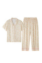 Floral Print Notched Collar Sleepwear Set