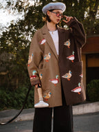 Lucky Duck Patchwork Oversized Coat