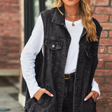 Vintage Loose-Fit Denim Vest