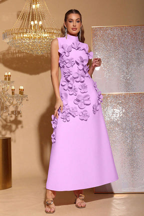 Ethel Flower Embellished Sleeveless Maxi Dress
