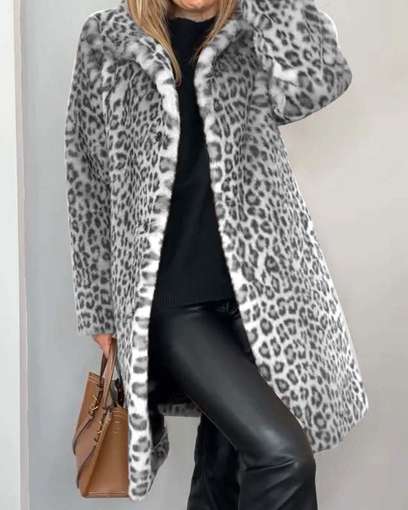 Leia | Leopard Long Jacket