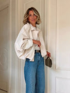 Oversized Batwing Wool Jacket