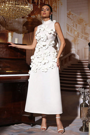 Ethel Flower Embellished Sleeveless Maxi Dress
