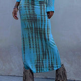 Adoring Memories Tie-dye Elastic Waist Maxi Skirt
