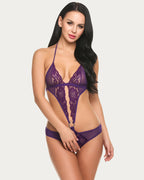 Deep V Lace One Piece Teddy