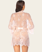 Lace Kimono Mesh Robe