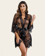 Lace Kimono Mesh Robe