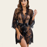Lace Kimono Mesh Robe