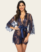 Lace Kimono Mesh Robe