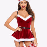 Santa Babydoll Velvet with Corset