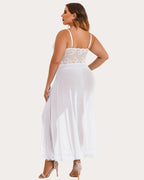 Plus Size Floral Side Slits Nightdress