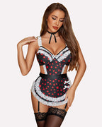 French Maid Outfit Lace Teddy