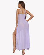 Lace Mesh Side Split Nightgowns