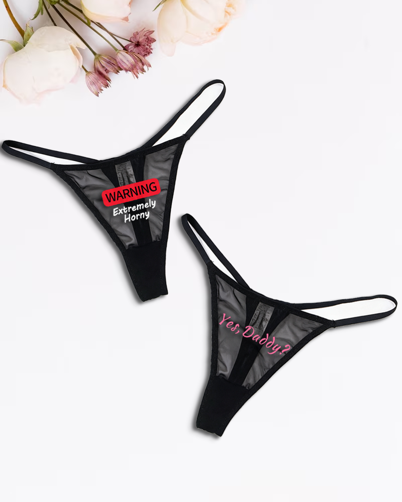 Low Rise T-back Mesh Panties