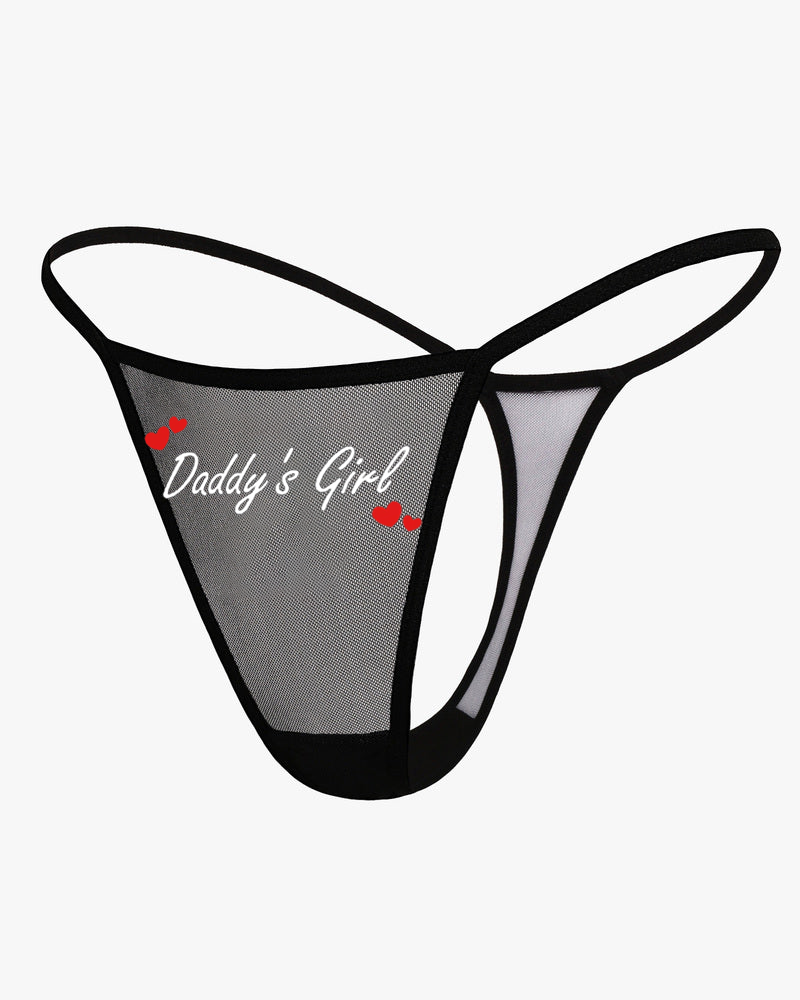 Low Rise T-back Mesh Panties