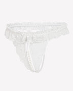 Lace Low Waist Thongs with Pearls Ball