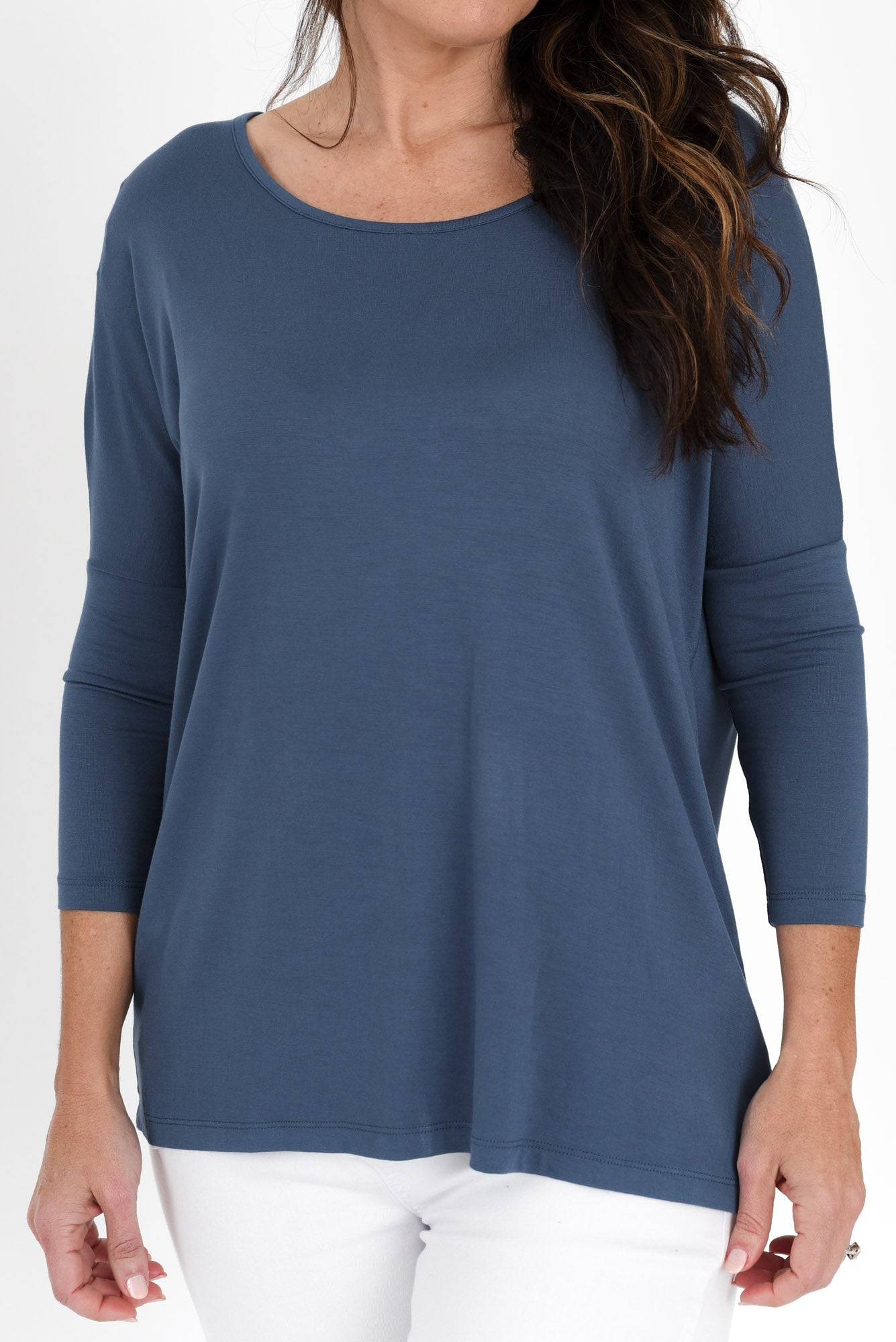 Blue Milan 3/4 Sleeve Top