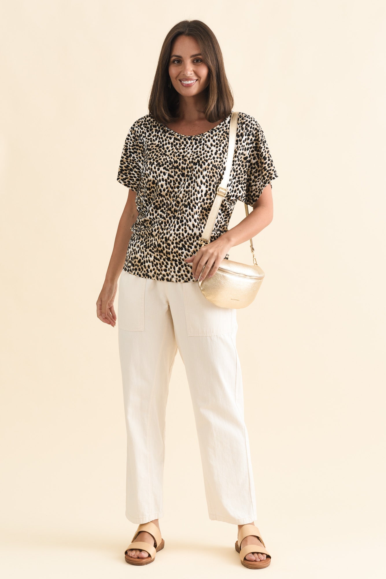 Brown Cheetah Maui Tee