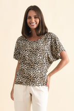 Brown Cheetah Maui Tee