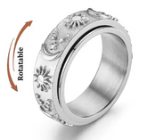 Sun, Moon & Stars Anxiety Relief Spinner Ring for Couples