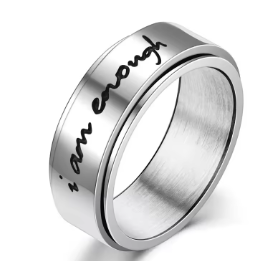Sun, Moon & Stars Anxiety Relief Spinner Ring for Couples