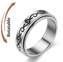 Sun, Moon & Stars Anxiety Relief Spinner Ring for Couples
