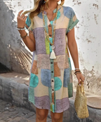 Arlette™ Boho Button Dress