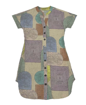 Arlette™ Boho Button Dress