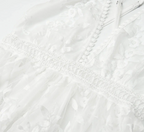 V Neck Backless Lace Long Dress