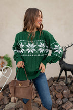 Vintage Snowflake Cable Knit Sweater