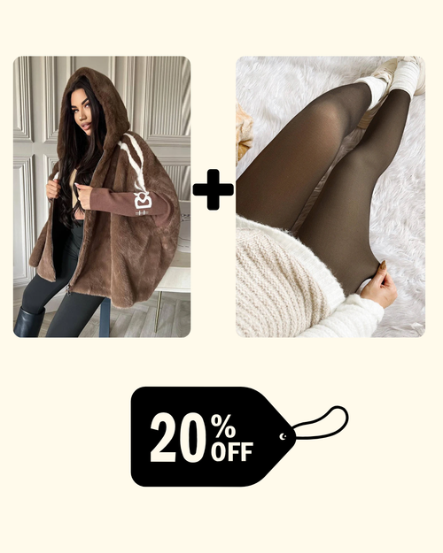 20% OFF COMBO! – Fleece-Lined Tights + Plush Coat (Limited Stock!)