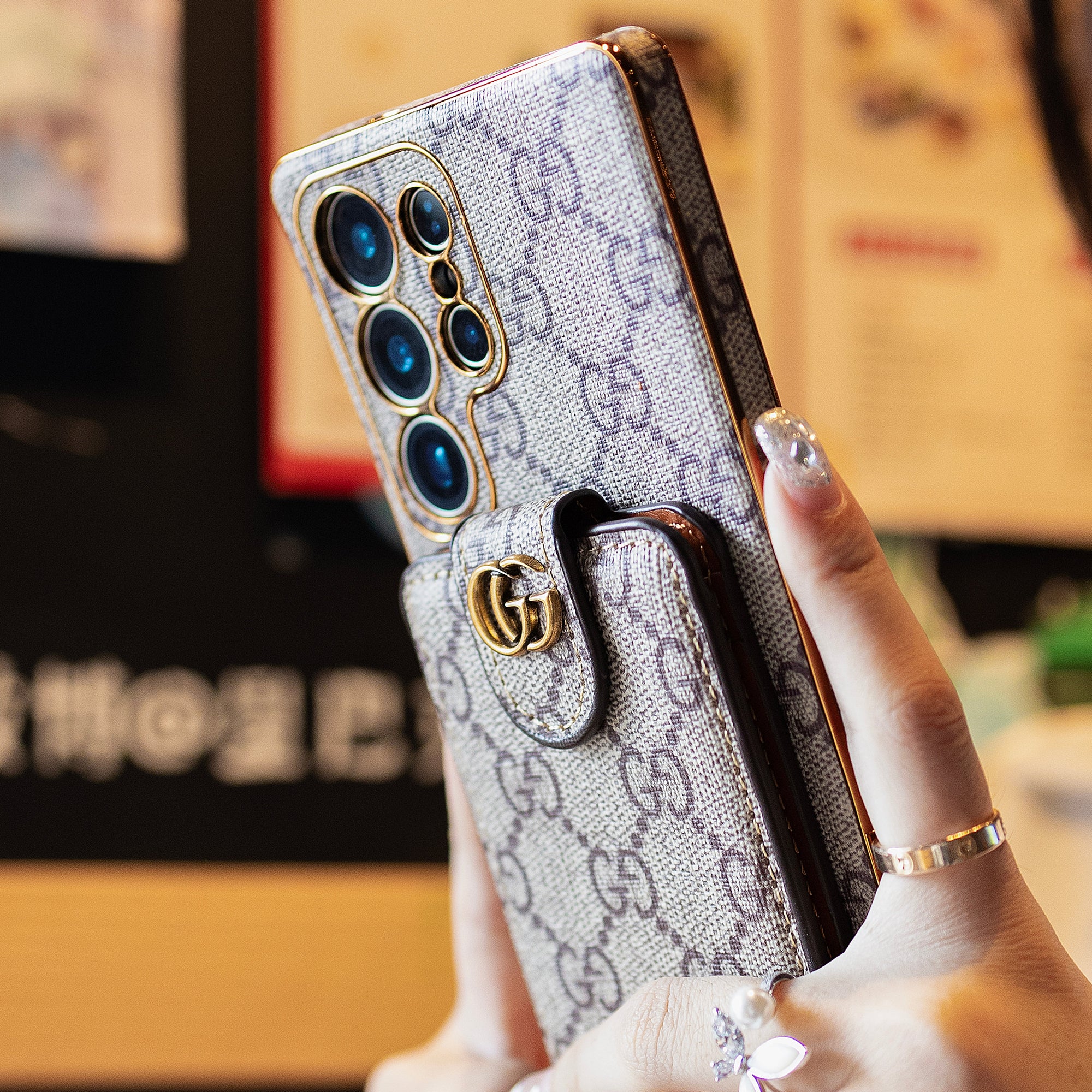 Advanced Leather Samsung Phone Case with Wallet and Strap