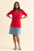 Maya Cherry Half Sleeve Tee