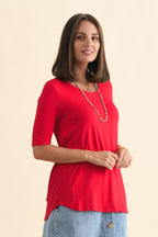 Maya Cherry Half Sleeve Tee