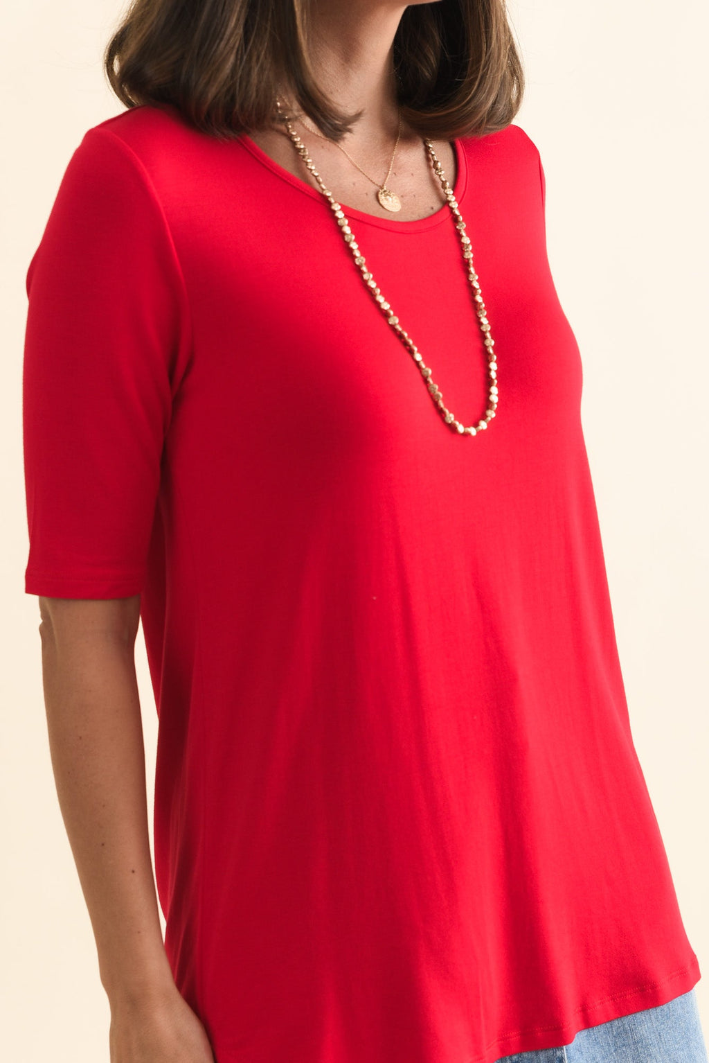 Maya Cherry Half Sleeve Tee