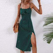 Alisha | Polka Dot Midi Dress
