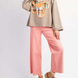 Colorblock Floral Patch Top