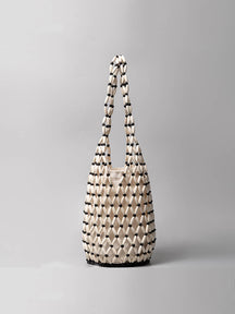 Wooden Bead Bucket Bag