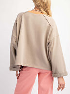 Colorblock Floral Patch Top