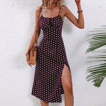 Alisha | Polka Dot Midi Dress