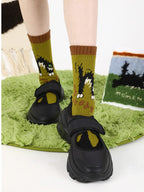 Adorable Cartoon  Cotton Socks-Fluffy Cat