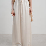 French Satin High-Waist  Skirt