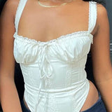 Lace Tie Strap Tank